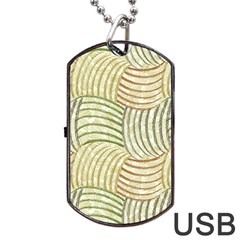 Pastel Sketch Dog Tag Usb Flash (one Side)