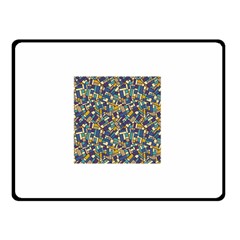 Pastel Tiles Double Sided Fleece Blanket (small) 