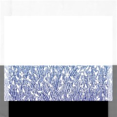 Blue Ombre Feather Pattern, White, Jigsaw Puzzle (rectangular) by Zandiepants