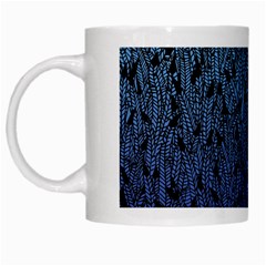 Blue Ombre Feather Pattern, Black, White Mug by Zandiepants