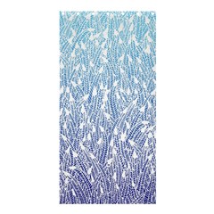 Blue Ombre Feather Pattern, White, Shower Curtain 36  X 72  (stall)