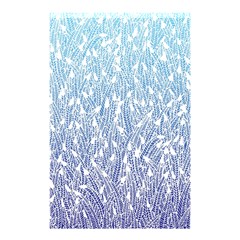 Blue Ombre Feather Pattern, White, Shower Curtain 48  X 72  (small) by Zandiepants