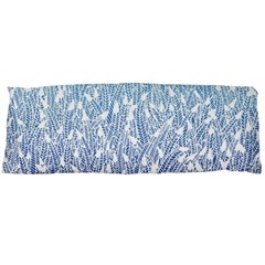 Blue Ombre Feather Pattern, White, Body Pillow Case (dakimakura)