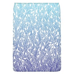 Blue Ombre Feather Pattern, White, Removable Flap Cover (l) by Zandiepants