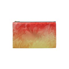 Ombre Orange Yellow Cosmetic Bag (small)  by BrightVibesDesign