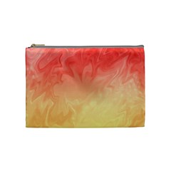 Ombre Orange Yellow Cosmetic Bag (medium)  by BrightVibesDesign