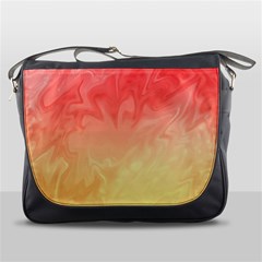 Ombre Orange Yellow Messenger Bags by BrightVibesDesign