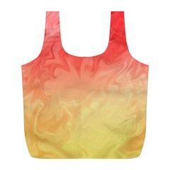 Ombre Orange Yellow Full Print Recycle Bags (l)  by BrightVibesDesign