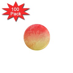 Ombre Orange Yellow 1  Mini Magnets (100 Pack)  by BrightVibesDesign