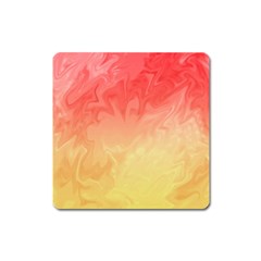 Ombre Orange Yellow Square Magnet by BrightVibesDesign