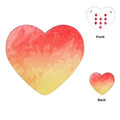 Ombre Orange Yellow Playing Cards (heart) 