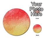 Ombre Orange Yellow Multi-purpose Cards (Round)  Back 1