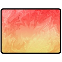 Ombre Orange Yellow Double Sided Fleece Blanket (large) 