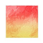 Ombre Orange Yellow Small Satin Scarf (Square)  Front