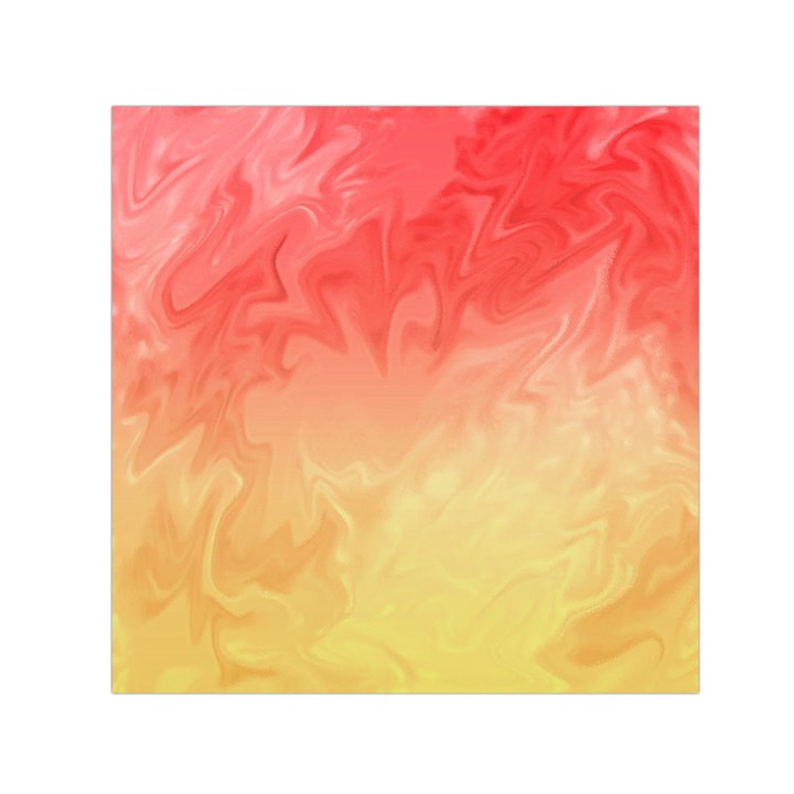 Ombre Orange Yellow Small Satin Scarf (Square) 