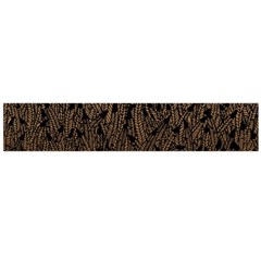 Brown Ombre Feather Pattern, Black,  Flano Scarf (large)