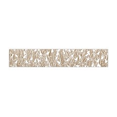 Brown Ombre Feather Pattern, White, Flano Scarf (mini)