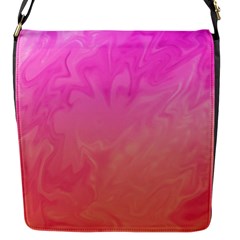 Ombre Pink Orange Flap Messenger Bag (s) by BrightVibesDesign