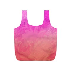 Ombre Pink Orange Full Print Recycle Bags (s)  by BrightVibesDesign