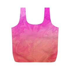 Ombre Pink Orange Full Print Recycle Bags (m) 