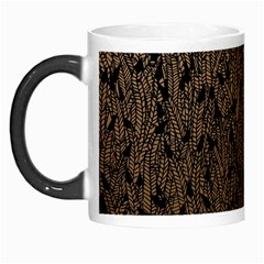 Brown Ombre Feather Pattern, Black, Morph Mug by Zandiepants