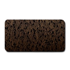 Brown Ombre Feather Pattern, Black, Medium Bar Mat