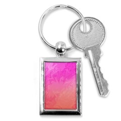 Ombre Pink Orange Key Chains (rectangle)  by BrightVibesDesign