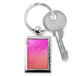 Ombre Pink Orange Key Chains (Rectangle)  Front