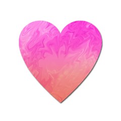 Ombre Pink Orange Heart Magnet