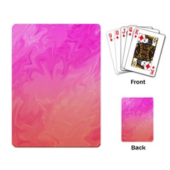 Ombre Pink Orange Playing Card by BrightVibesDesign