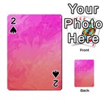 Ombre Pink Orange Playing Cards 54 Designs  Front - Spade2