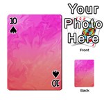 Ombre Pink Orange Playing Cards 54 Designs  Front - Spade10