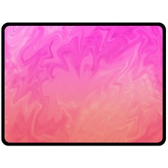 Ombre Pink Orange Fleece Blanket (large) 