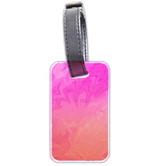 Ombre Pink Orange Luggage Tags (two Sides) by BrightVibesDesign