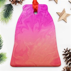 Ombre Pink Orange Bell Ornament (2 Sides) by BrightVibesDesign