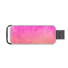 Ombre Pink Orange Portable Usb Flash (one Side)