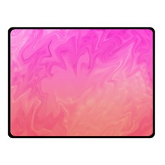 Ombre Pink Orange Double Sided Fleece Blanket (small) 