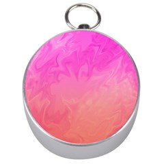 Ombre Pink Orange Silver Compasses by BrightVibesDesign