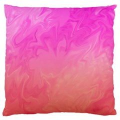 Ombre Pink Orange Standard Flano Cushion Case (two Sides) by BrightVibesDesign