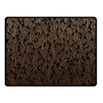 Brown Ombre feather pattern, black, Double Sided Fleece Blanket (Small) 45 x34  Blanket Front