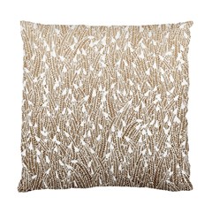 Brown Ombre Feather Pattern, White, Standard Cushion Case (one Side) by Zandiepants