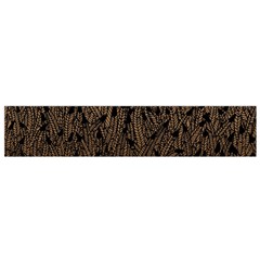 Brown Ombre Feather Pattern, Black, Flano Scarf (small) by Zandiepants