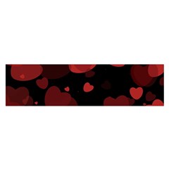 Red Hearts Satin Scarf (oblong) by TRENDYcouture