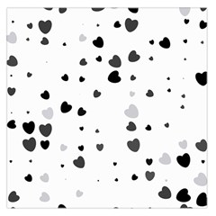 Black Hearts Large Satin Scarf (square)