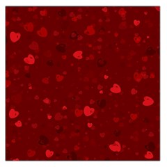 Glitter Hearts Large Satin Scarf (square)