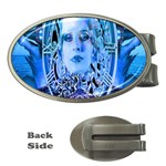 Clockwork Blue Money Clips (Oval)  Front