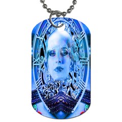 Clockwork Blue Dog Tag (one Side) by icarusismartdesigns