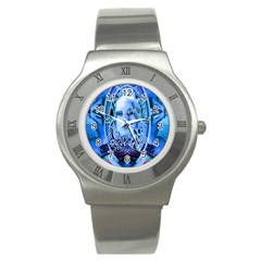 Clockwork Blue Stainless Steel Watch