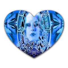 Clockwork Blue Heart Mousepads