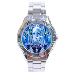 Clockwork Blue Stainless Steel Analogue Watch